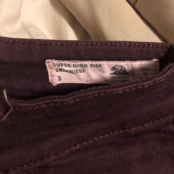 Burgundy/Maroon Skinny Jeans - Picture 4 of 4